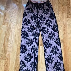 NWOT Bob Mackie Black Beaded Lace Pants